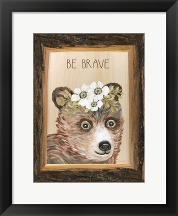 Framed Be Brave Bear Print