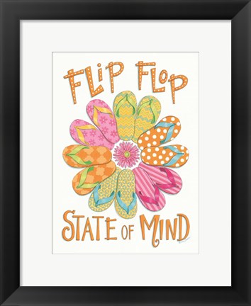 Framed Flip Flop State of Mind Print