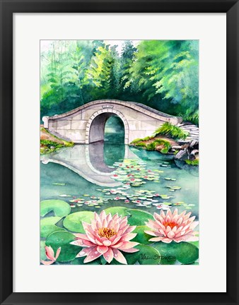 Framed Waterlily Garden Print
