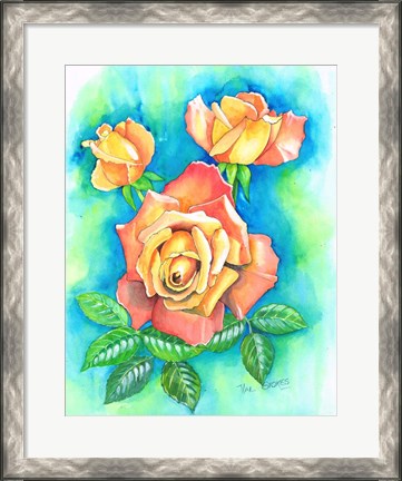 Framed Yellow Rose Print