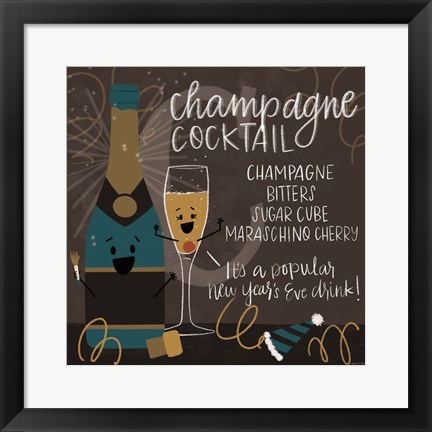 Framed Champagne Print