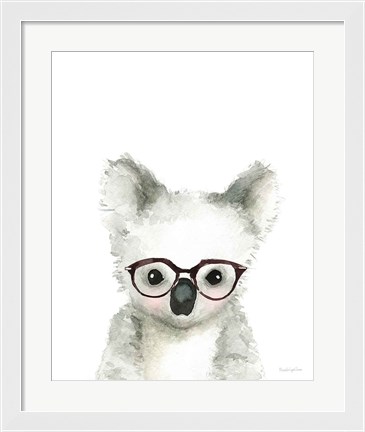 Framed Koala in Glasses Print