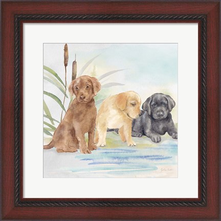 Framed Woodland Dogs III Print