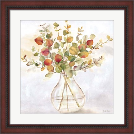 Framed Eucalyptus Vase Spice II Print