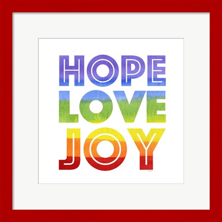 Framed Rainbows VII-Hope Love Joy Print