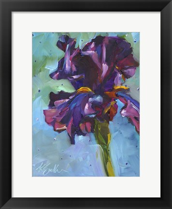 Framed Iris in Bloom Print