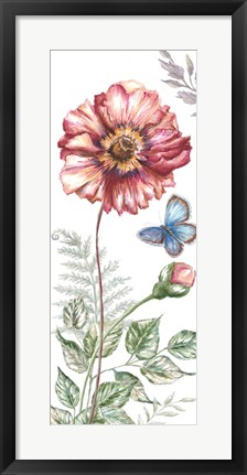 Framed Wildflower Stem panel II Print