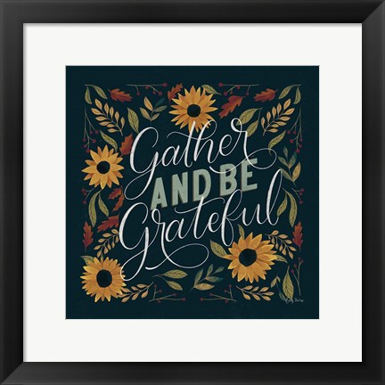 Framed Autumn Sayings I Sunflowers Print