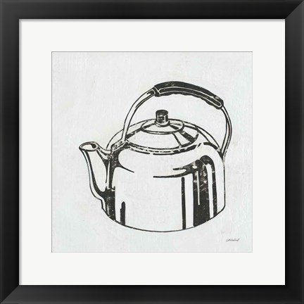 Framed Retro Tea Kettle Print