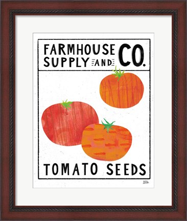 Framed Kitchen Garden Seed Packet III Print