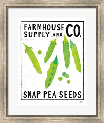 Framed Kitchen Garden Seed Packet II Print