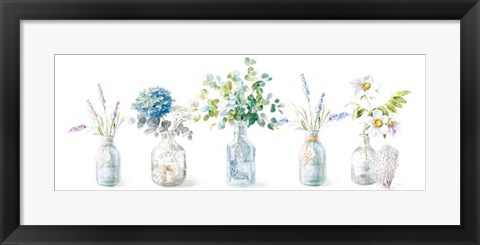 Framed Beach Flowers I Panel Print