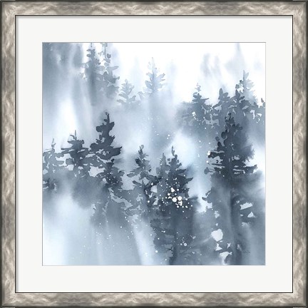 Framed Misty Forest I Print