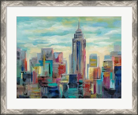 Framed Colorful Day in Manhattan Print