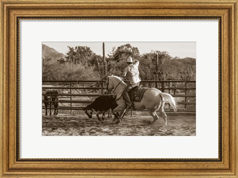 Framed Ropin&#39; Monte Print