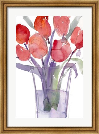 Framed My Red Tulips I Print