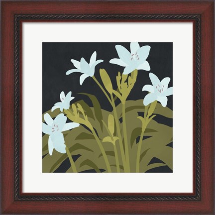 Framed Garden Lilies I Print