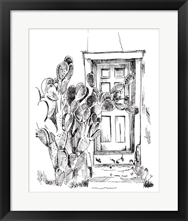 Framed Cactus Door V Print