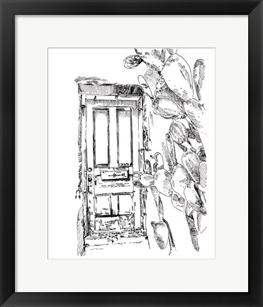 Framed Cactus Door VI Print