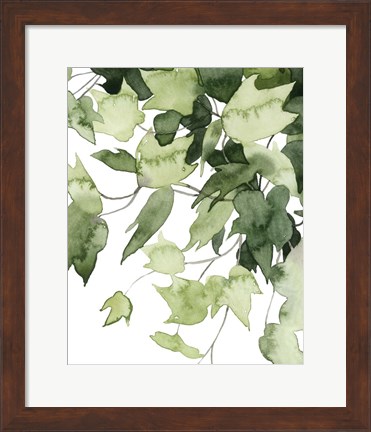 Framed Emerald Vines II Print