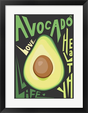 Framed Kitchen Avocado Print