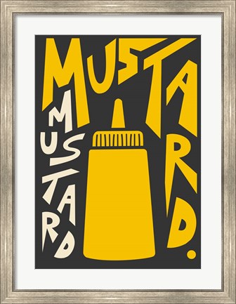 Framed Kitchen Mustard Print