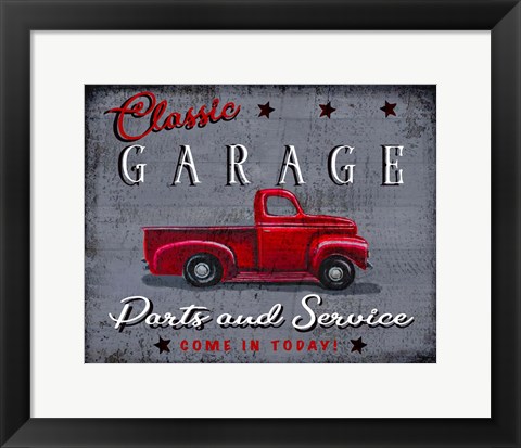 Framed Classic Garage Print