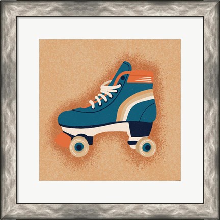 Framed Orange Skate Print