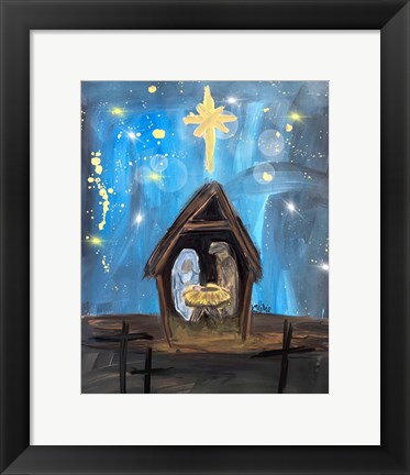 Framed Nativity I Print