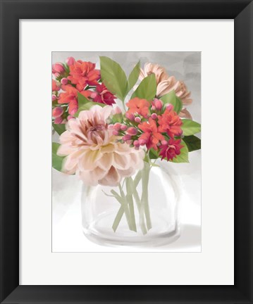Framed Dahlia Bouquet Print