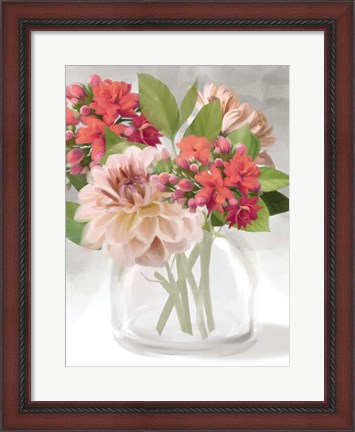 Framed Dahlia Bouquet Print