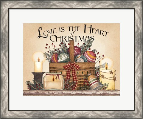 Framed Love is the Heart of Christmas Print