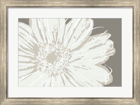 Framed Flower Pop Sketch III-Greys Print