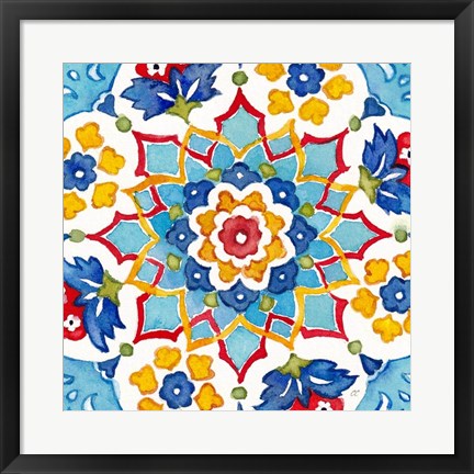 Framed Turkish Tile II Print