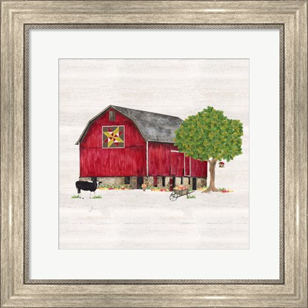 Framed Spring &amp; Summer Barn Quilt III Print