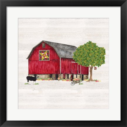 Framed Spring &amp; Summer Barn Quilt III Print