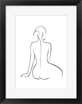 Framed Line Art Figure II Print