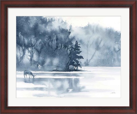 Framed Winter Lake Print