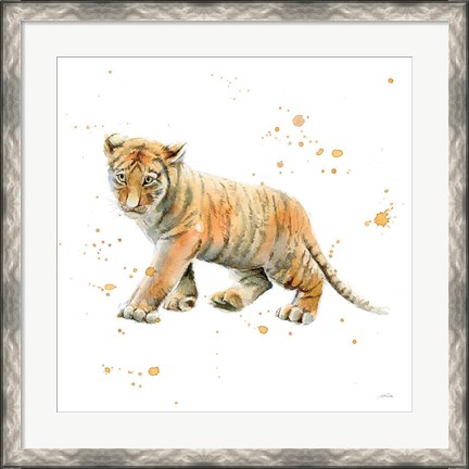 Framed Tiger Cub Print