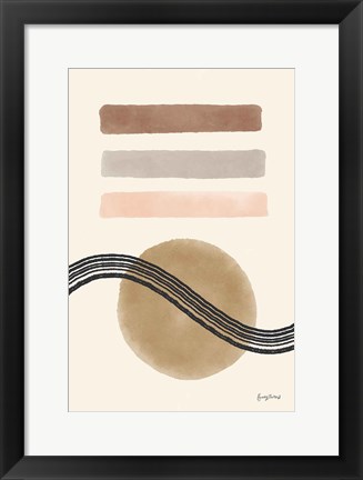 Framed Geo Abstract IV Neutral Pink Print