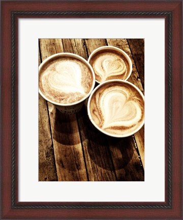 Framed Love in a Latte Print