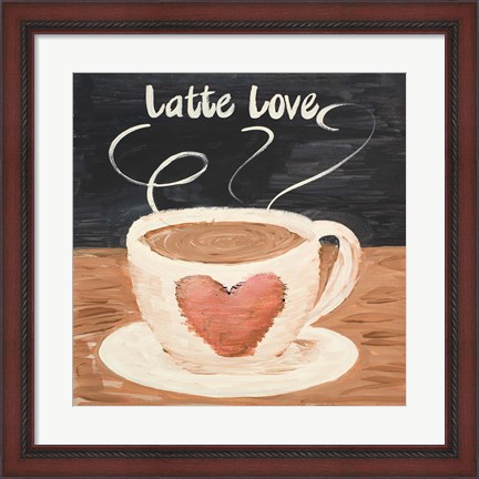 Framed Latte Love Square Print