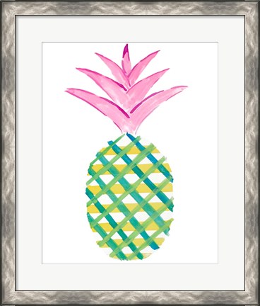 Framed Punched Up Pineapple II Print
