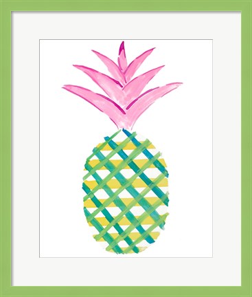 Framed Punched Up Pineapple II Print