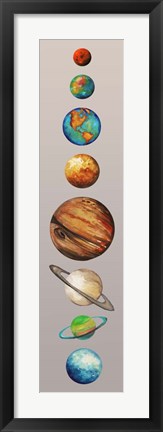 Framed Planets Print