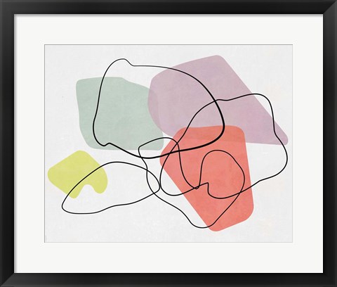 Framed Watercolor Abstract Sketch Print