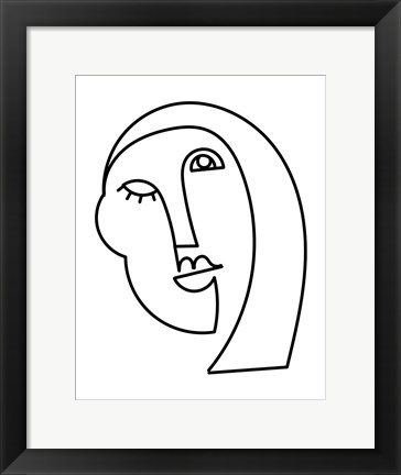 Framed Linear Character II Print