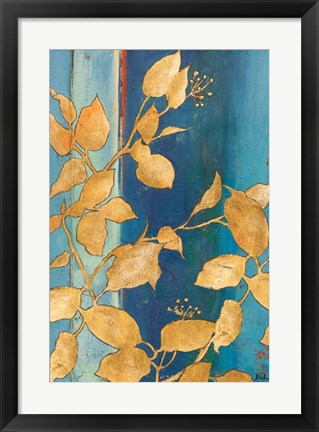 Framed Golden Blue Print