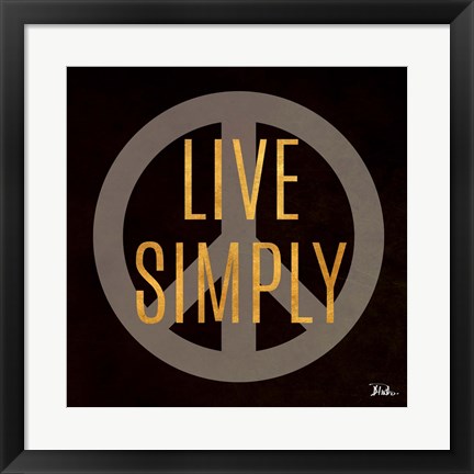 Framed Love and Live II Print