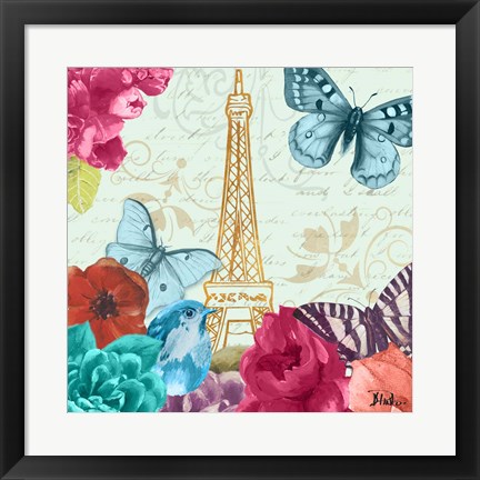 Framed Belles Fleurs a Paris I Print